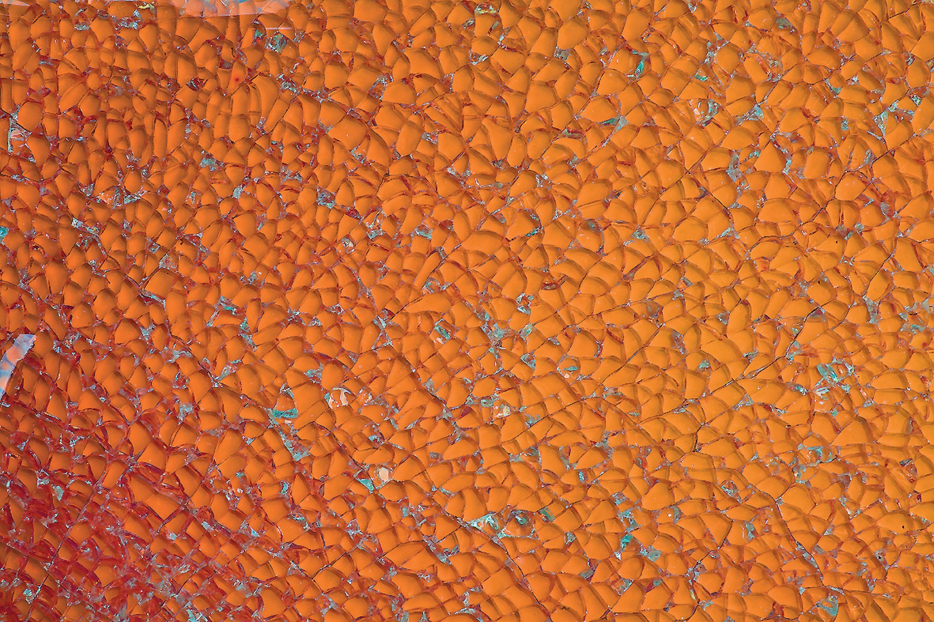 Glorex Dekoobjekt Crackle Mosaik Platte, 20 cm x cm 15 Orange