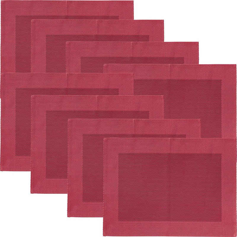 Platzset, Tischset 8er-Pack, Erwin Müller, (8-St), abwaschbar Uni