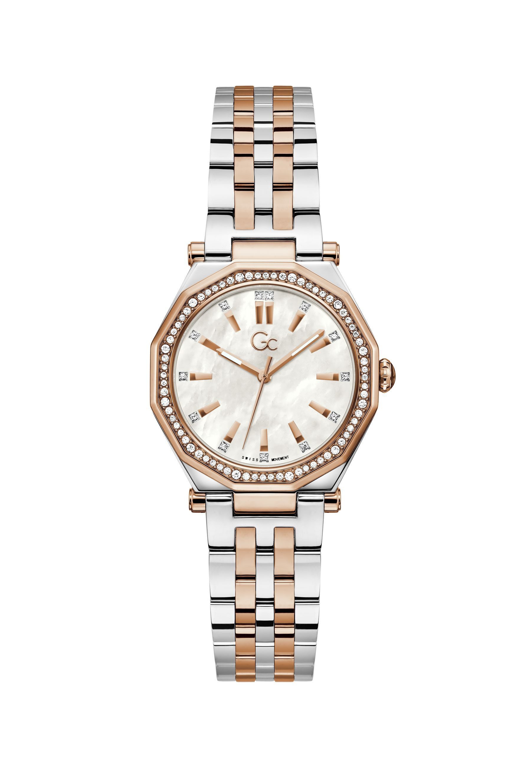Guess Collection Quarzuhr Gc Gleam Mid Size Metal, (1-tlg., Not a set – not applicable to this product), Quarz Analog