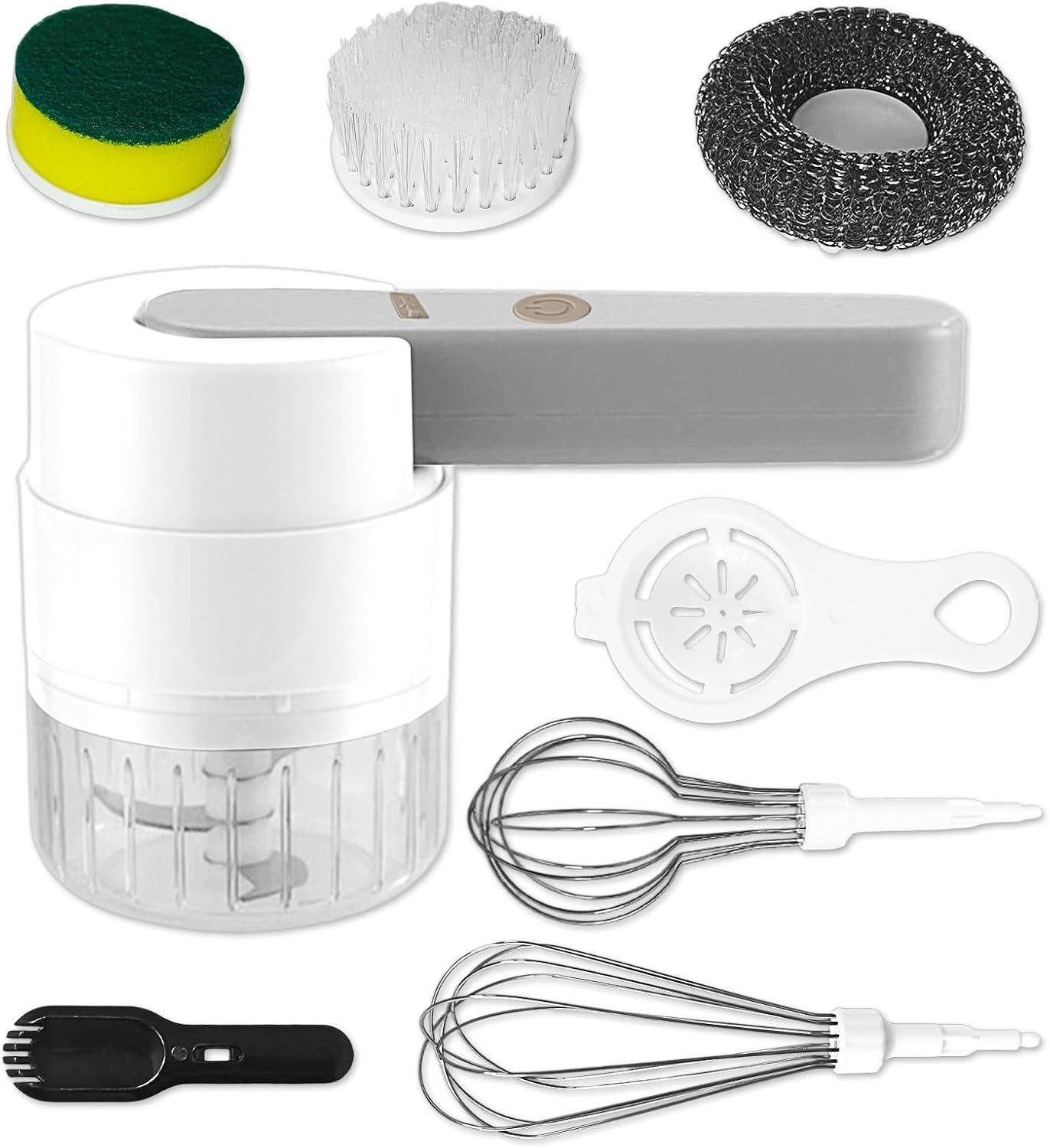 FELIXLEO Kinder-Stabmixer Elektrischer Stabmixer 6 in 1 Set Schneebesen Edelstahl, (1-tlg)
