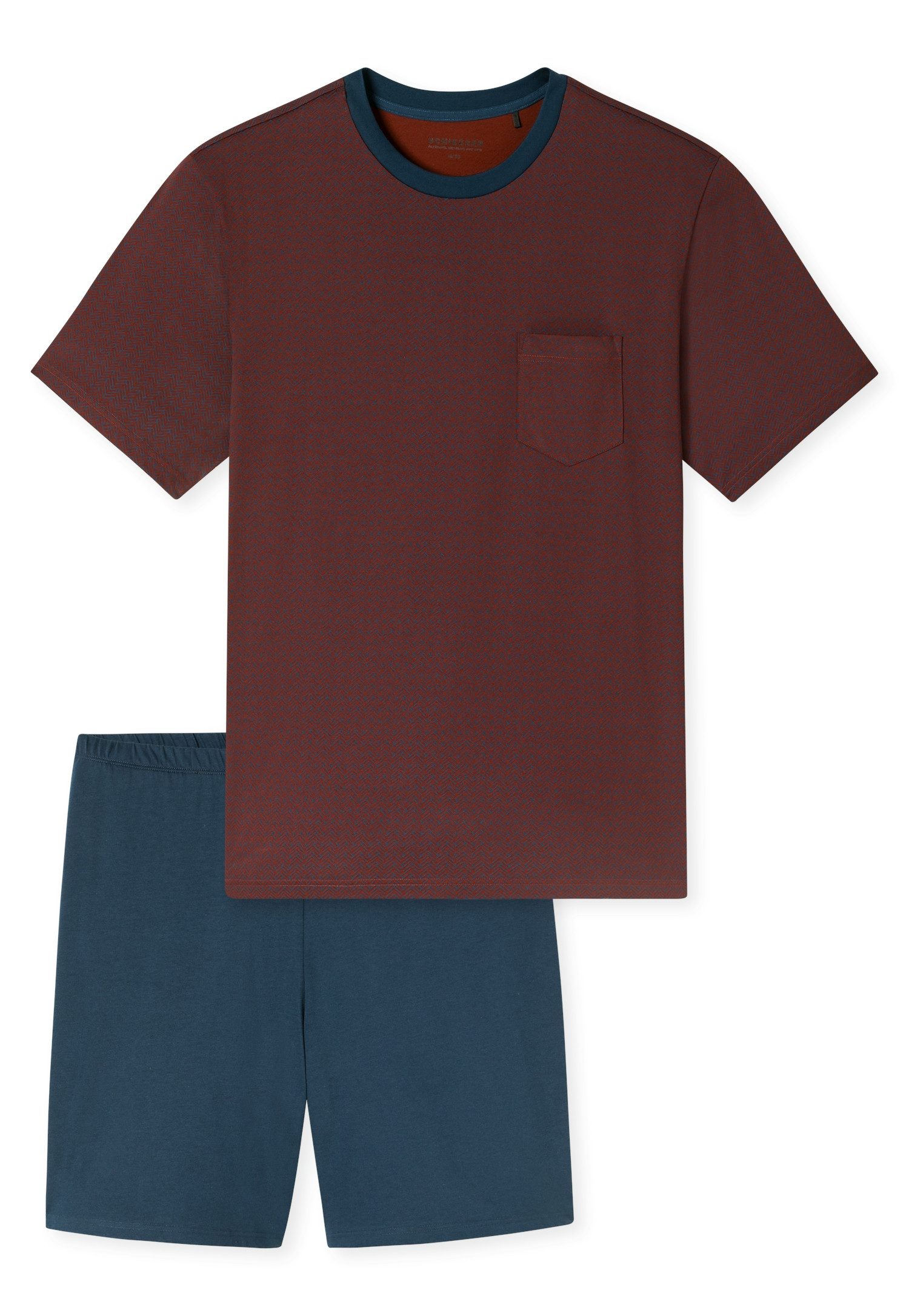 Schiesser Pyjama Comfort Essentials (Set, 2 tlg., 0) mit aufgesetzter Brusttasche