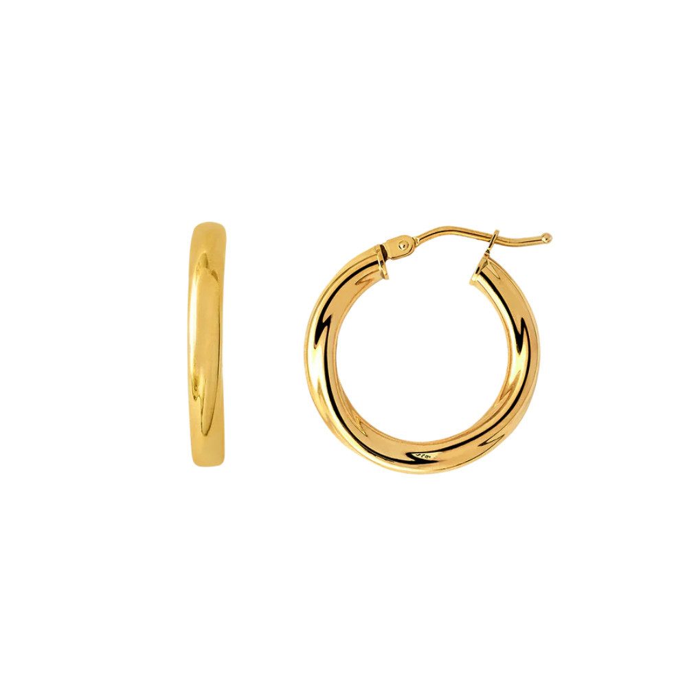 XENOX Paar Сережки-кільця XG14K6030G, kleine, runde Сережки-кільця