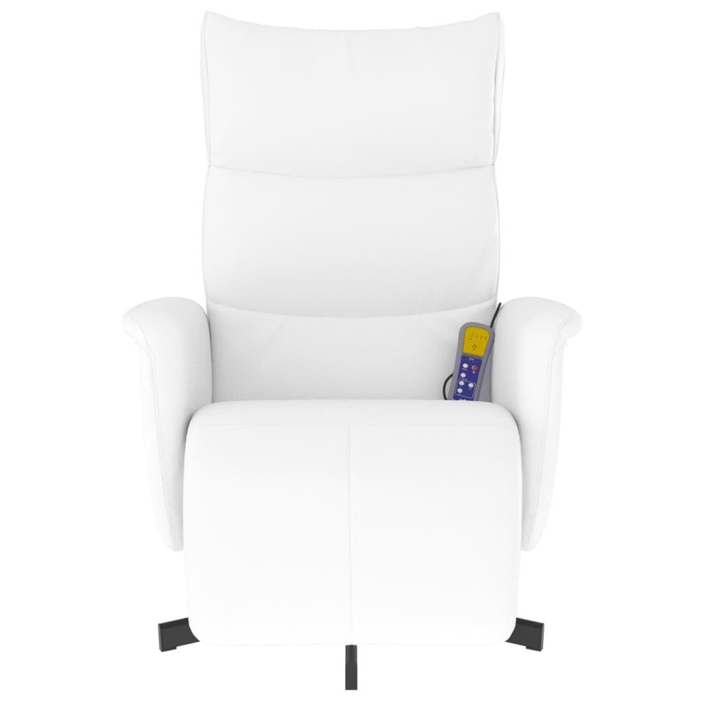 vidaXL Sessel Massagesessel mit Fußteil Weiß günstig online kaufen