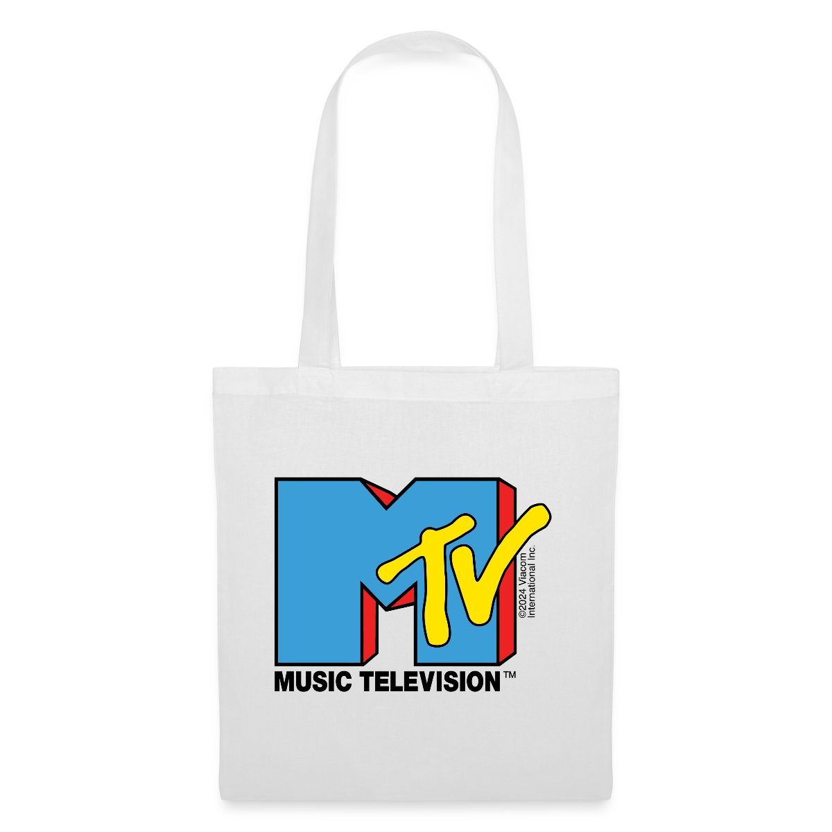 Henkeltasche MTV Music Television Ikonisches Logo Stoffbeutel
