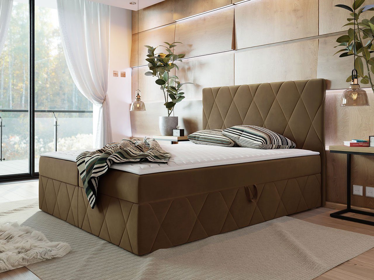 MIRJAN24 Boxspringbett Simoti (mit Hauptmatratze, Topper), günstig online kaufen
