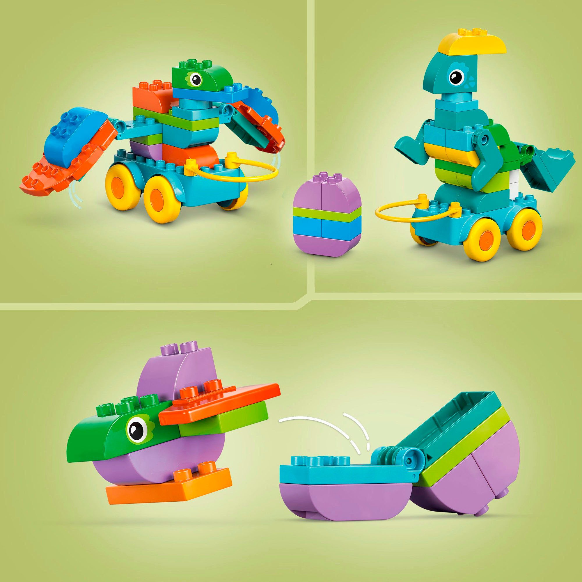 LEGO® Dinos auf Rädern 3-in-1-Set (10451), LEGO DUPLO Town Konstruktionsspielsteine, (108 St), Made in Europe – Bild 4 von 5
