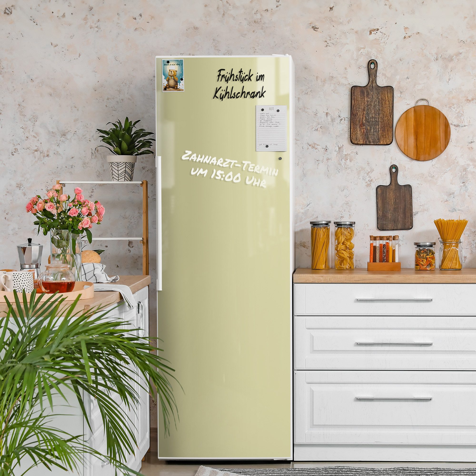 Thumbnail - DEQORI Magnetfolie 'Pastellfarben - Vanille', beschreibbar Kühlschrank Magnetmatte magnetisch Magnetfolie