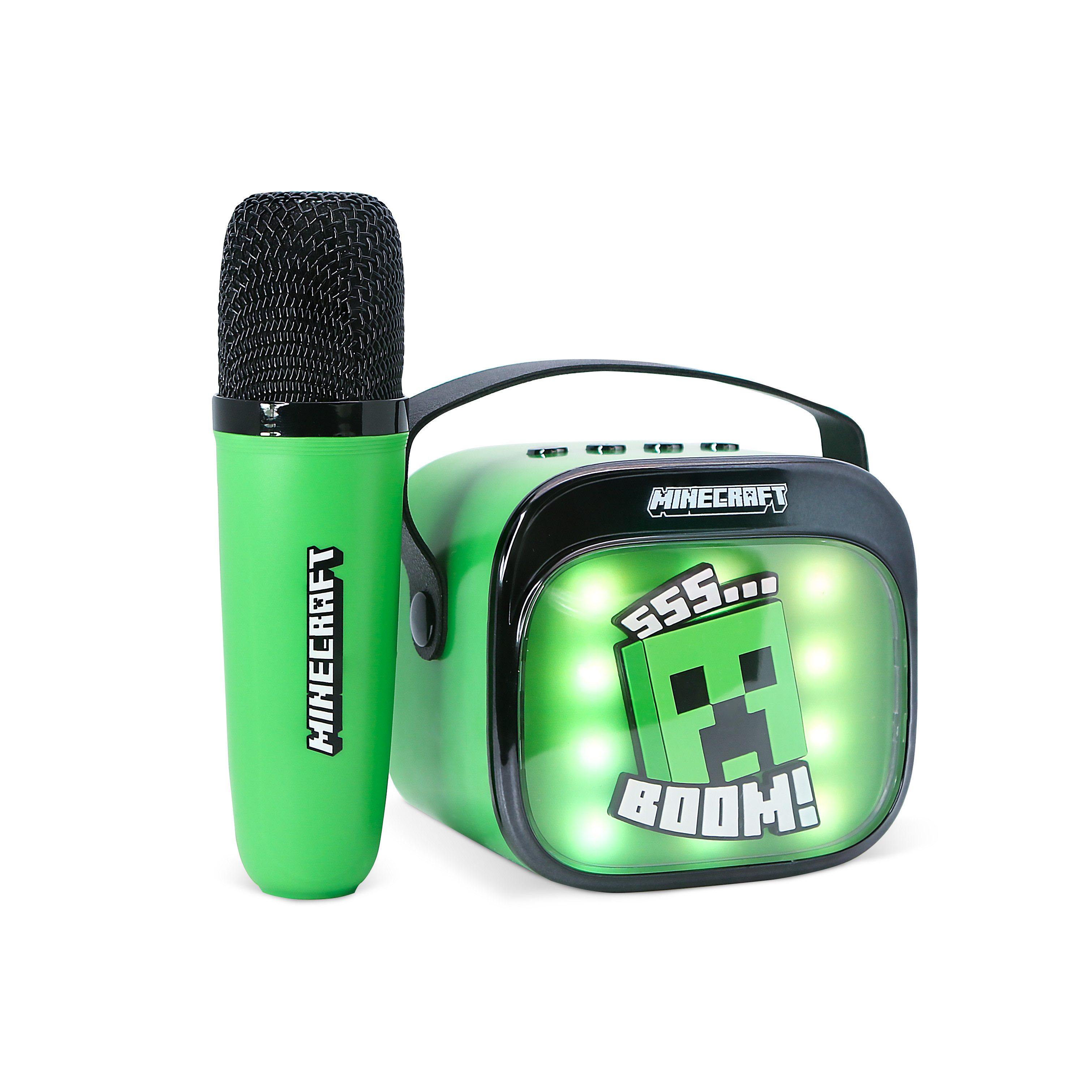 OTL Minecraft Creeper PopSing Karaoke-Maschine mit Mikrofon Karaoke-Maschine 2.0 (5 W, kindgerecht)