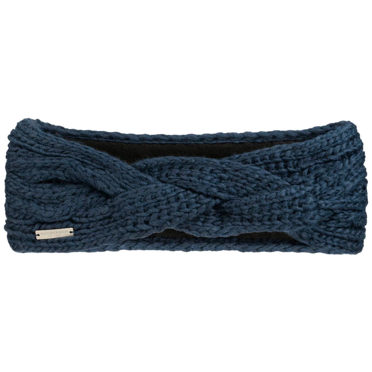 Seeberger Stirnband (1-St) Headband mit Futter dunkelblau