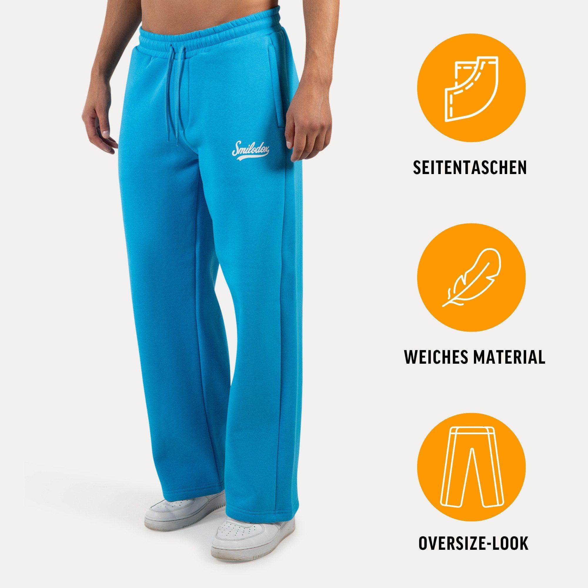 Smilodox Jogginghose Lorik, Bequeme Sweathose, Logo-Detail, elastischem Bun günstig online kaufen