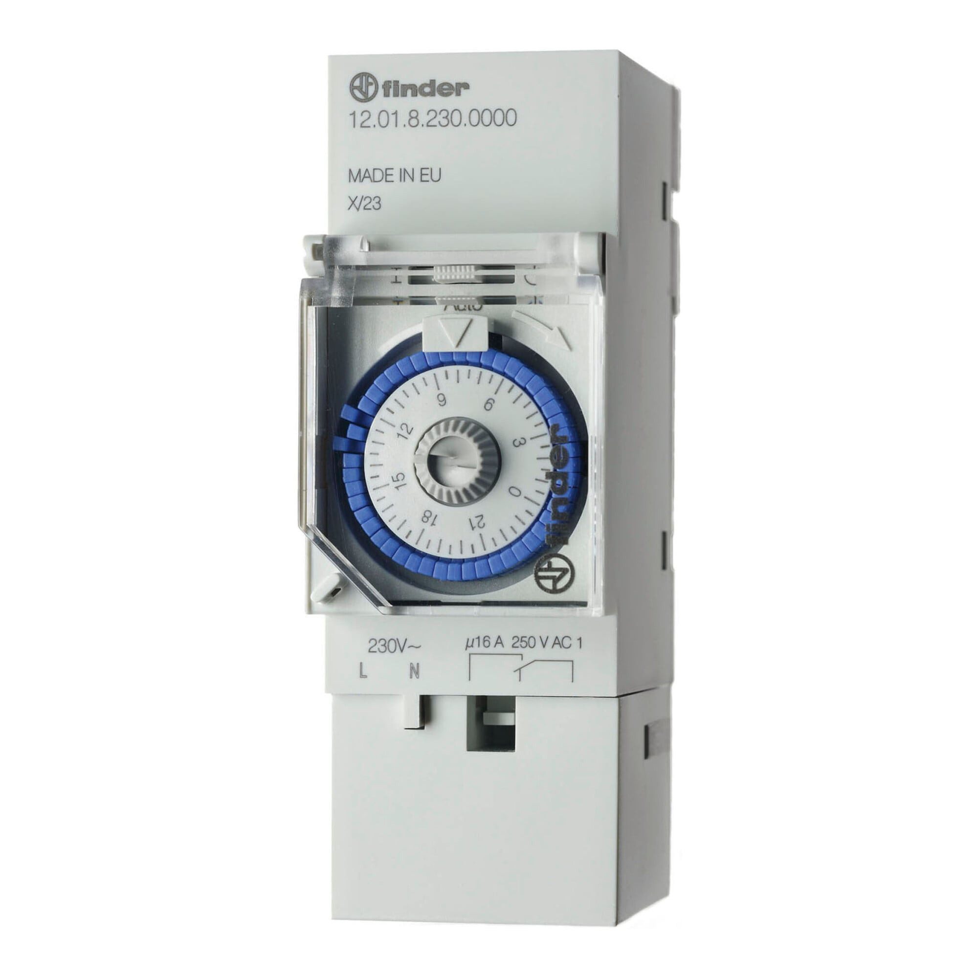 finder Zeitschaltuhr Finder Zeituhr Motorant.Tag-Prog. Gangres.70h,1W230VAC 12.01.8.230.000