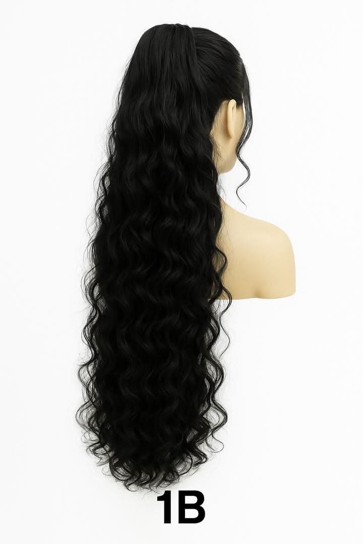 NOGI Kunsthaar-Extension NOGI Divine Locks, 60 cm Synthetik-Ponytail mit weichen Wellen für mehr Volumen