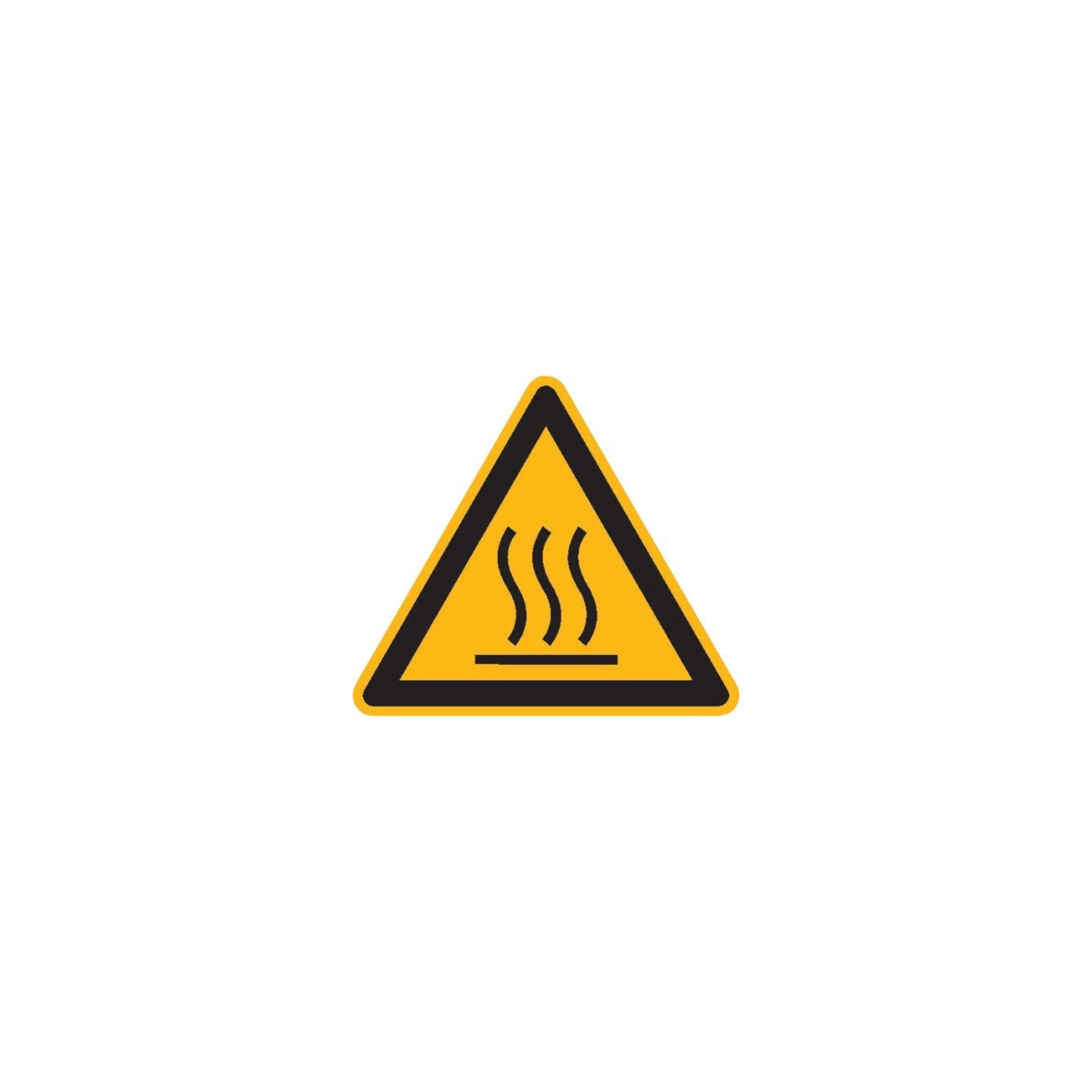 wolk Aufkleber SafetyMarking Warnschild Folie SL 50 mm Warnung vor heißer Oberfläche