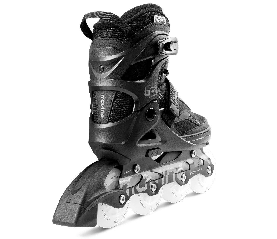 Movino Rollschuhe Inliner MOVINO CRUZER B3 leuchtende LED-Rollen ABEC9 Aluminium