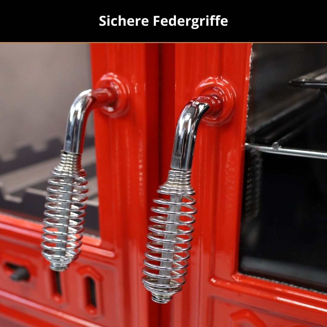 365 Kaminofen 365® Küchenherd Cook Lite rot emailliert 8,5 kW Gusseisen A+, 8,5 kW