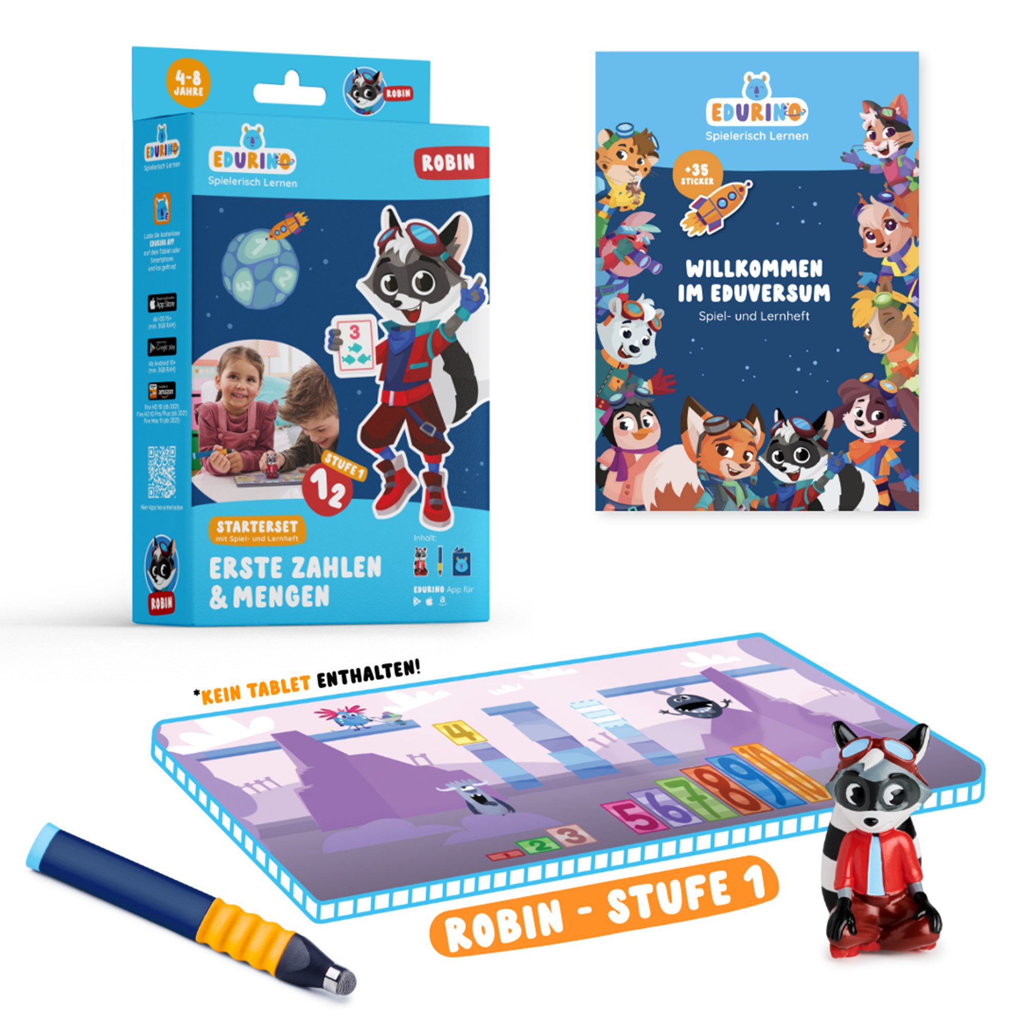 Edurino Lernspielzeug Bundle - Lernfigur Robin - Zahlen & Mengen EXKLUSIV günstig online kaufen