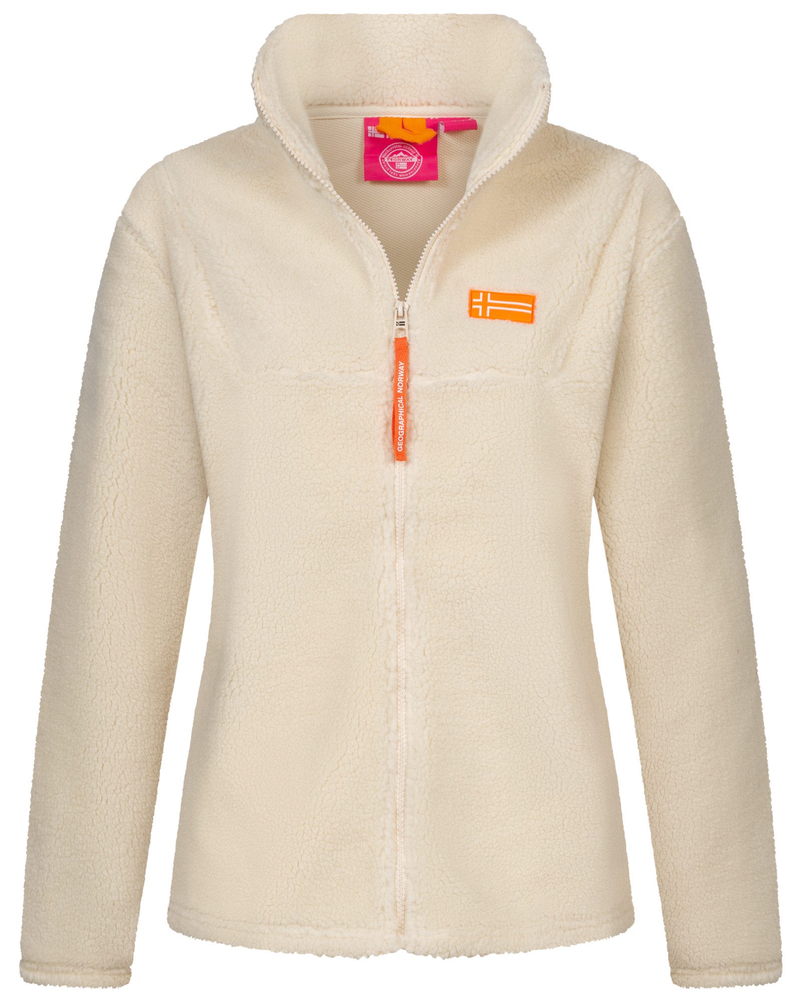 Geographical Norway Fleecejacke Damen Teddy Fleece Jacke Herbst Winter Jacke Sweater Übergangsjacke