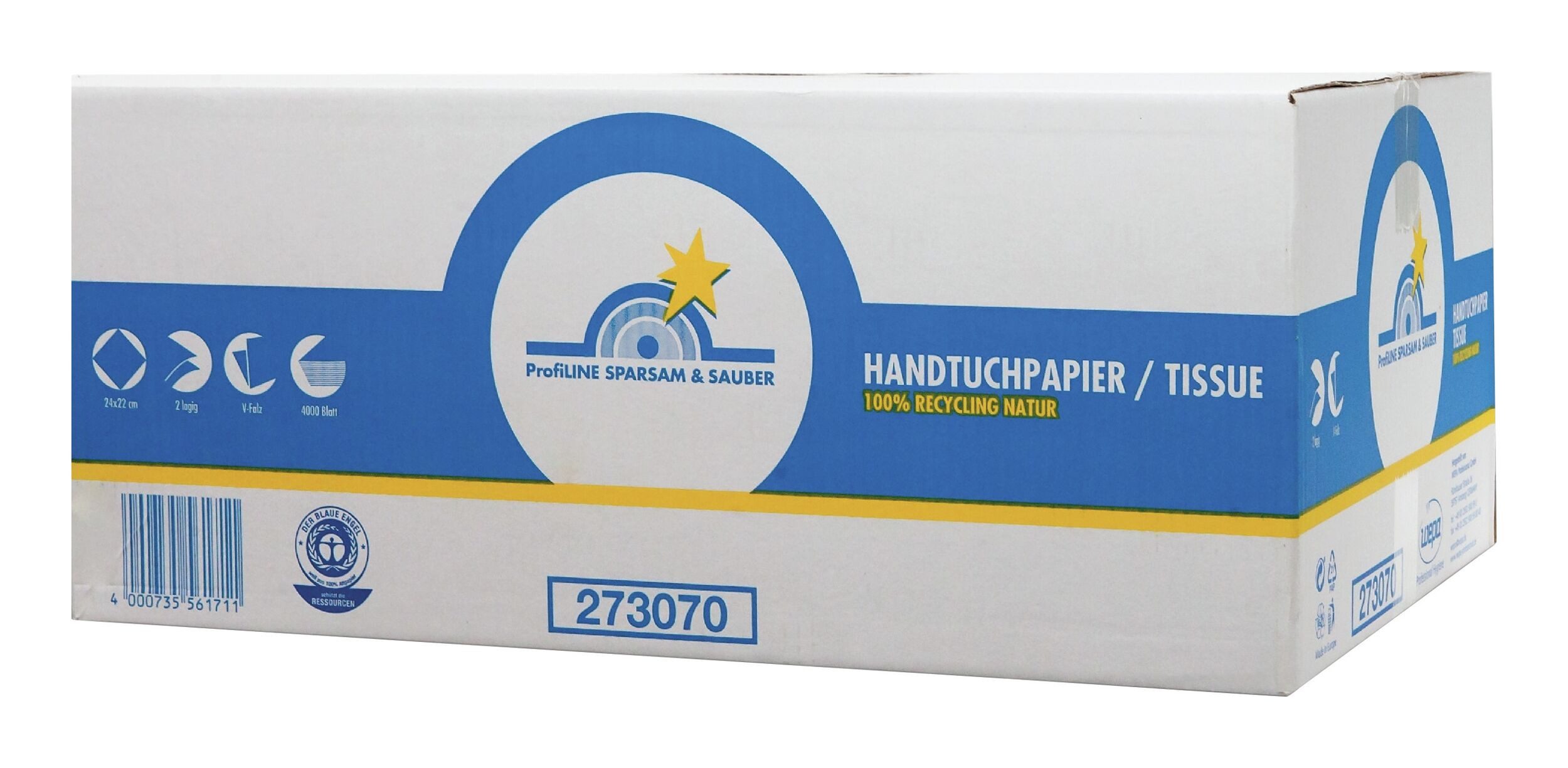 WEPA Papierhandtuch (4.000 Blätter), Tissue Profiline Comfort
