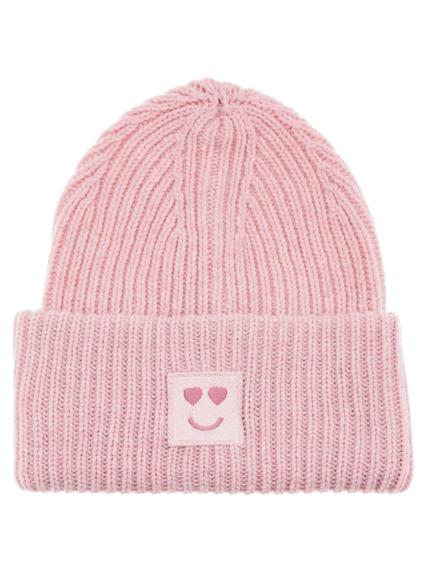 Zwillingsherz Strickmütze Smile Grobstrick, Smile Patch günstig online kaufen