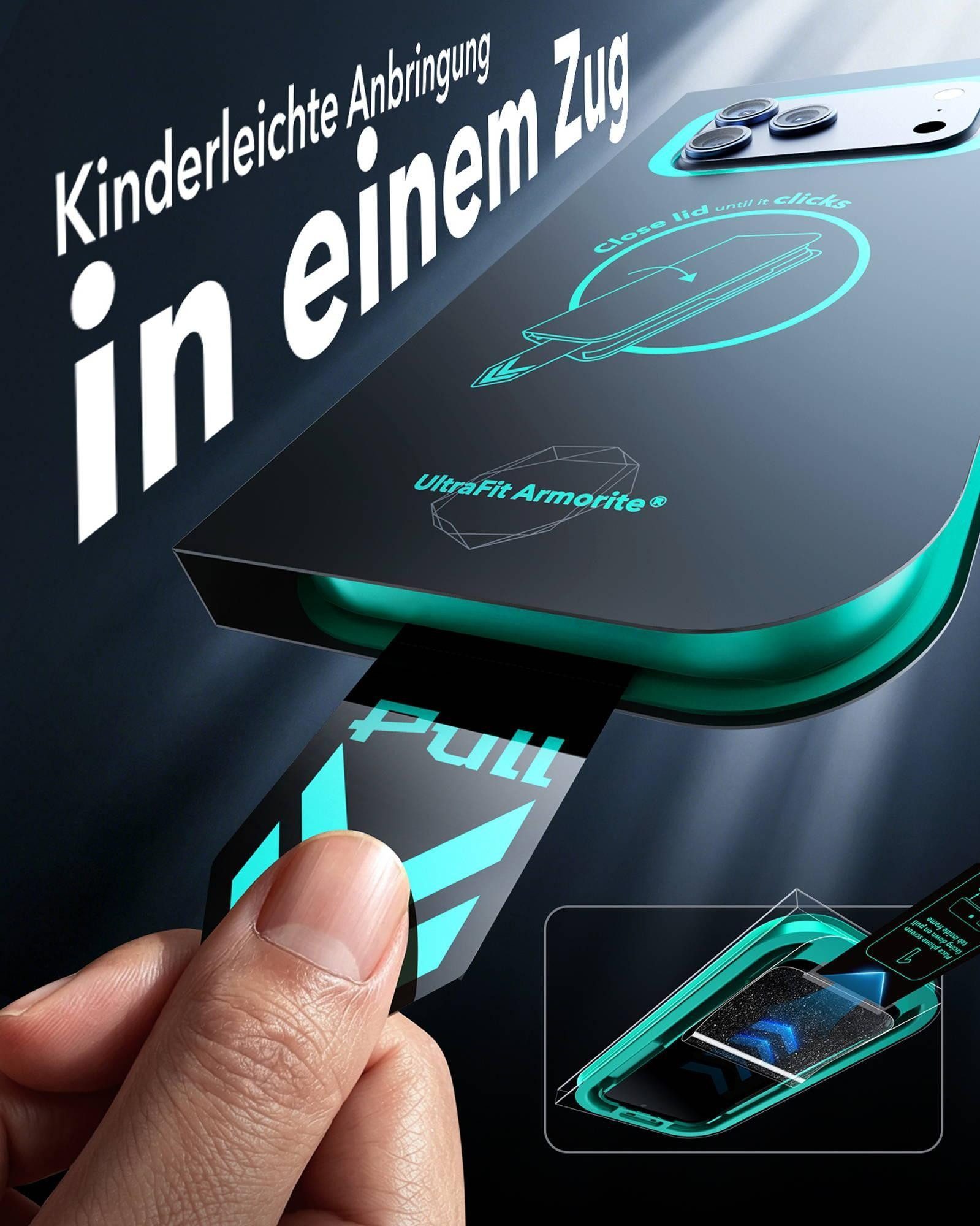 ESR Displayschutzglas Armorite Privacy Displayschutz für das iPhone 18 Pro für Apple iPhone 18 Pro, 28° Sichtschutz, 9H-Härte, 7-fache Stoßdämpfung – Bild 5 von 5