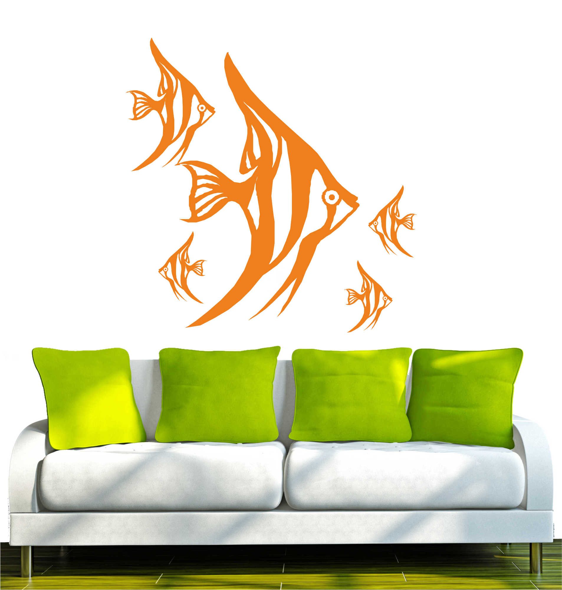 INDIGOS UG Wandtattoo Wandtattoo - Wandaufkleber - w005 Fische Fisch