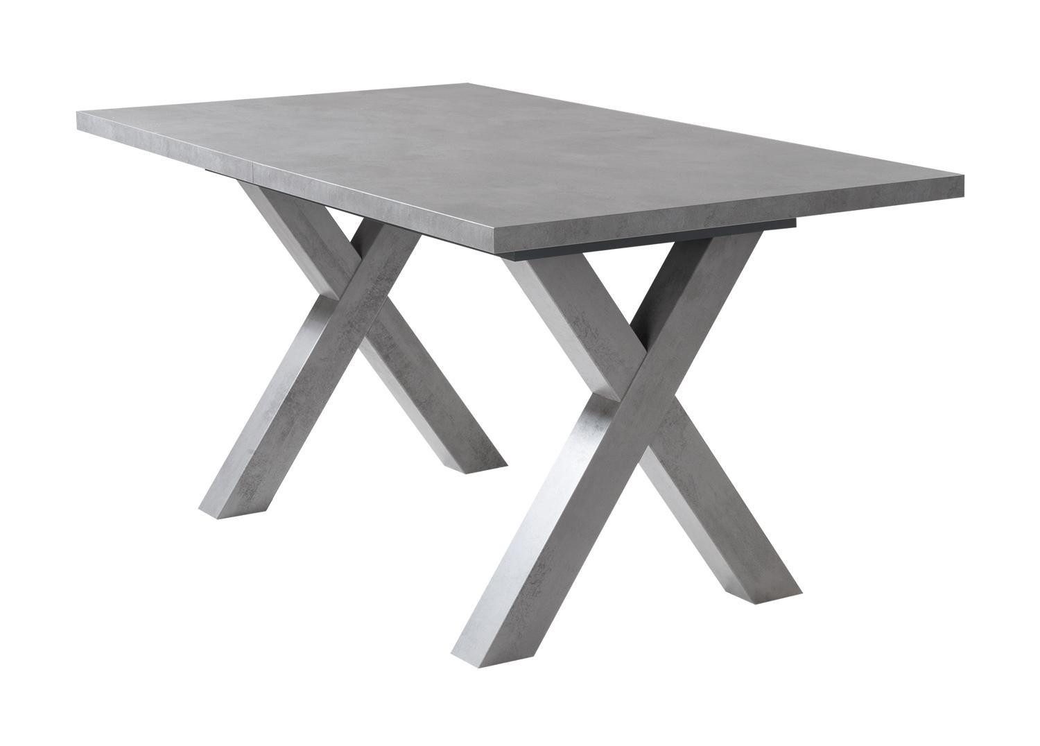 Esstisch KASIMIR, ausziehbar, B 160 - 210 x T 90 cm, Graphit Dekor