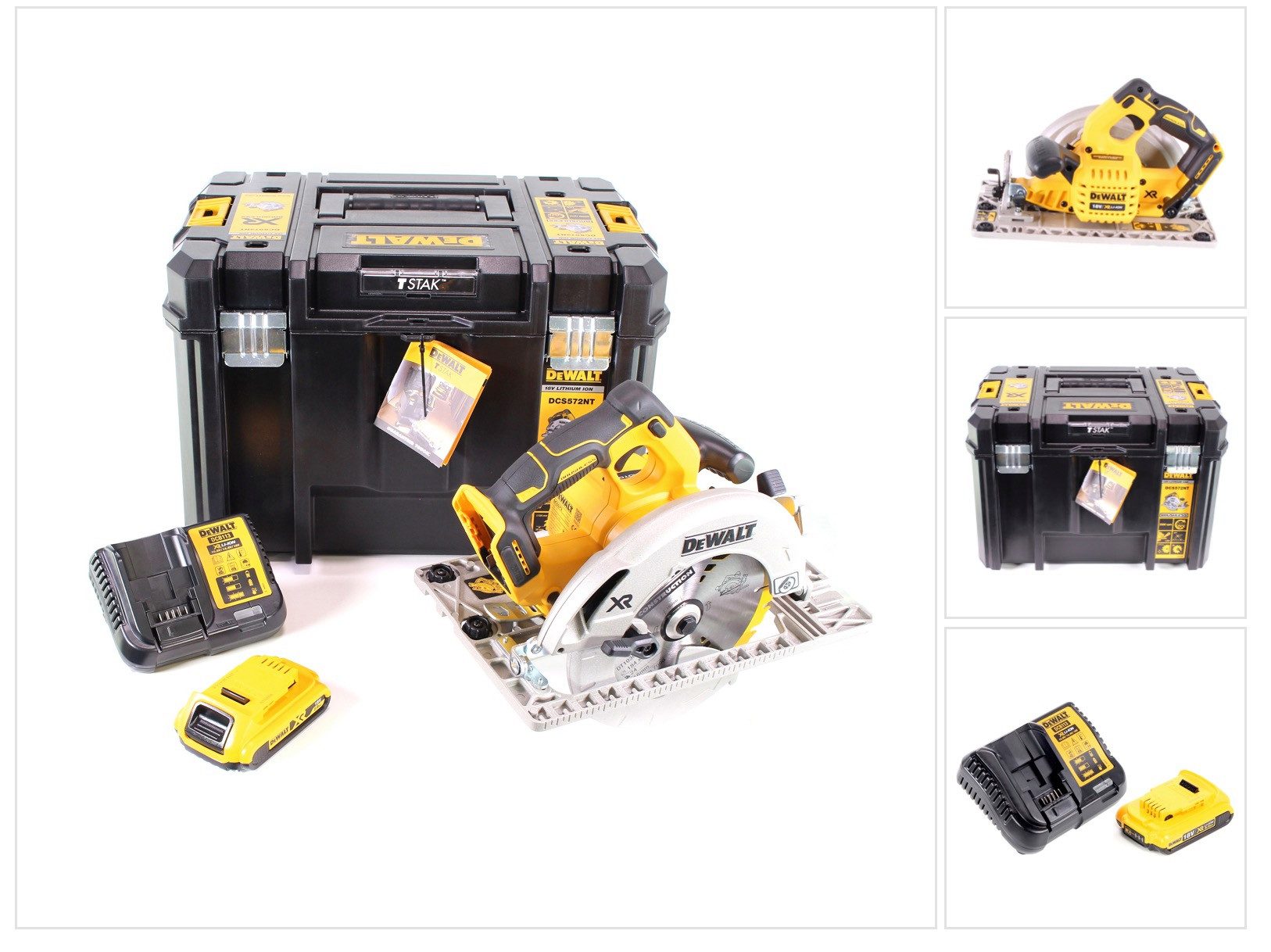 DeWalt Kompakt-Handkreissäge DCS 572 D1 Akku Handkreissäge 18V 184 x 16 mm Solo + 1x Akku 2,0Ah +