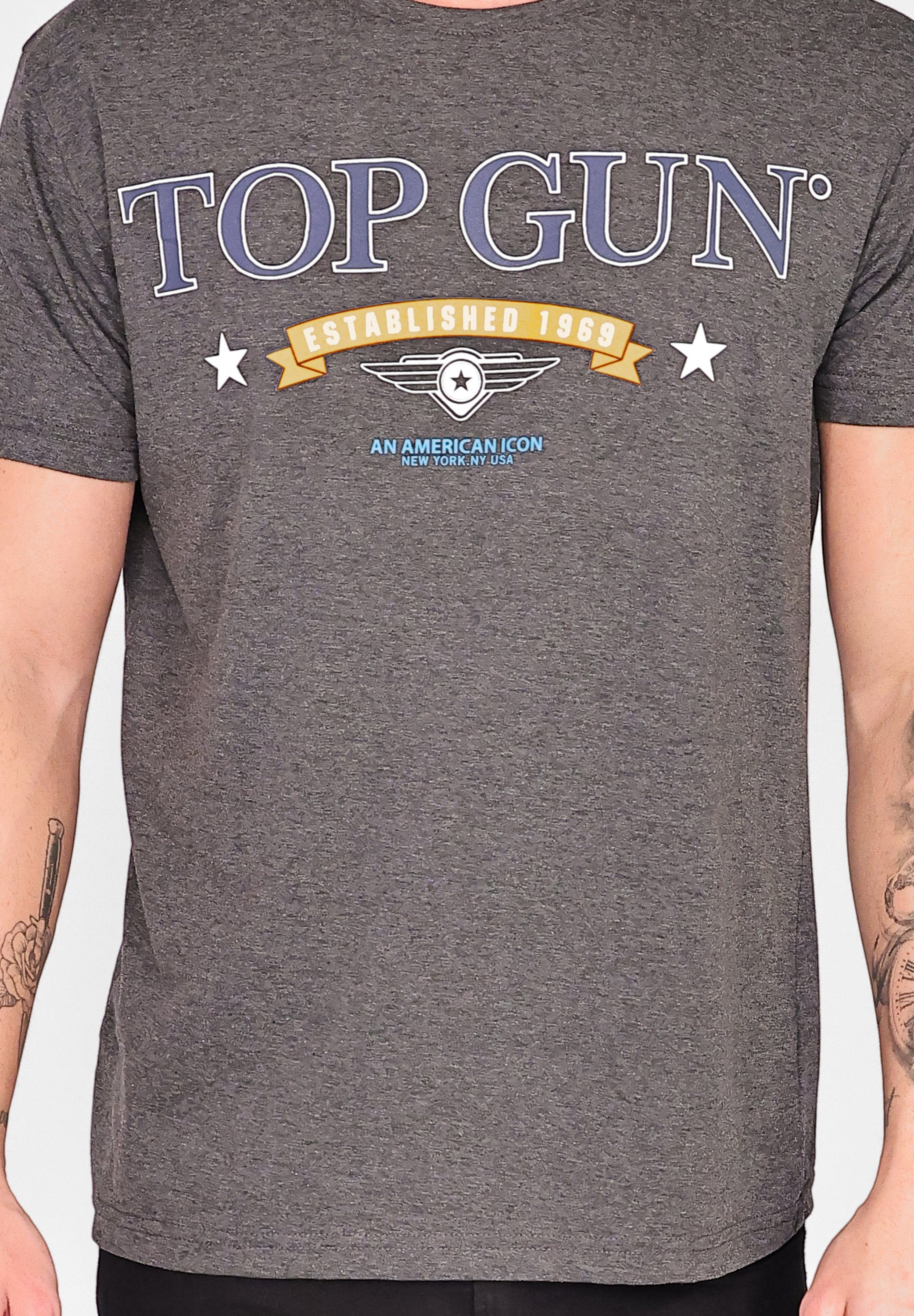 TOP GUN T-Shirt TG20212108 anthra
