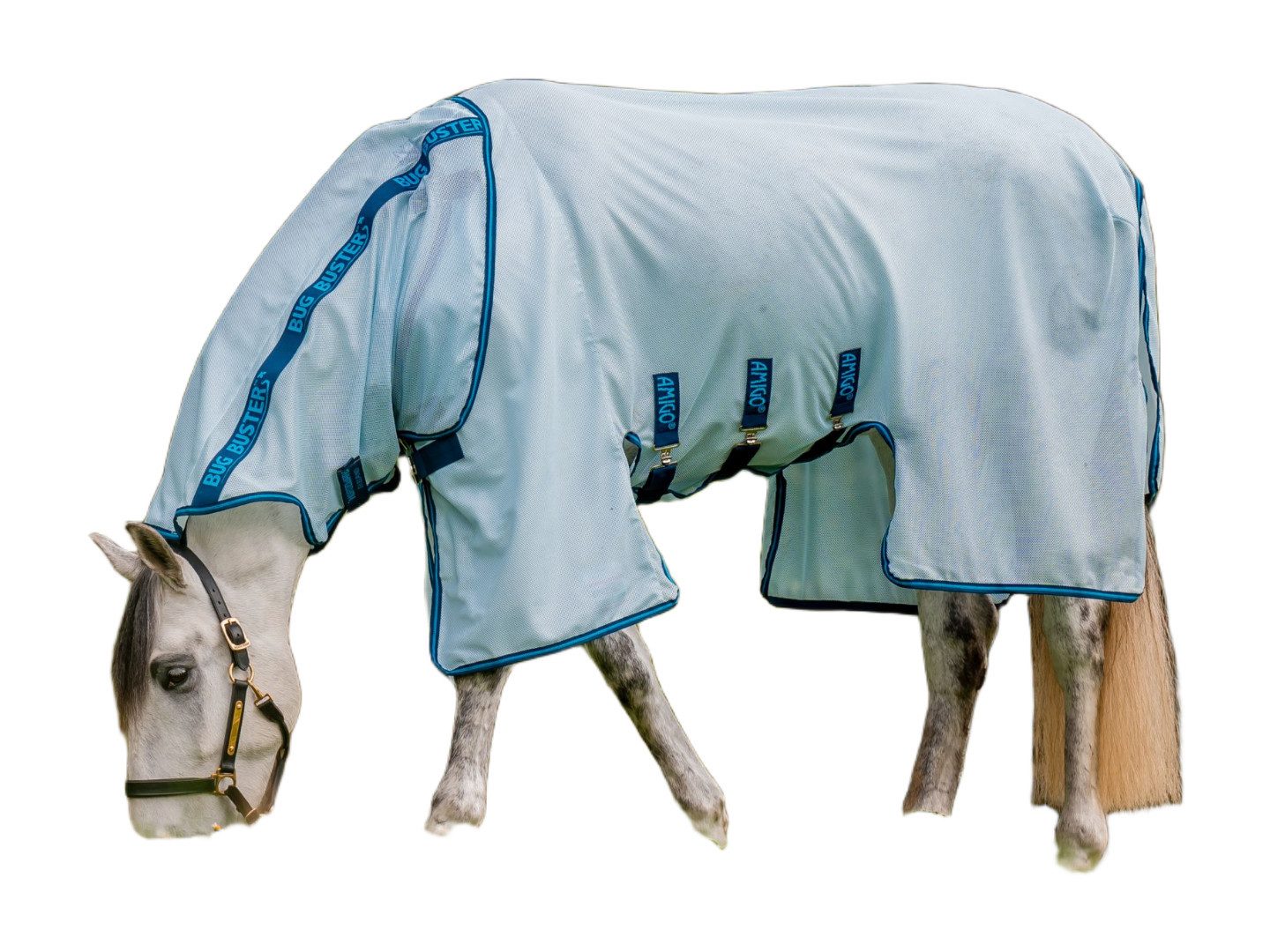 Horseware Pferde-Fliegendecke Fliegendecke Amigo Bug Buster in azure blue/navy