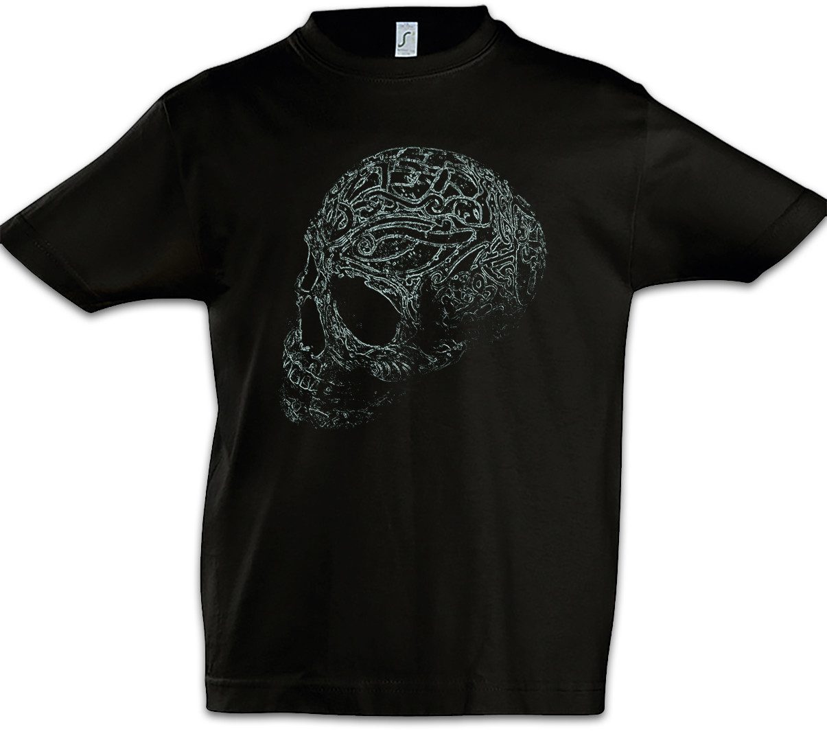 Print-Shirt Ornament Skull I Kinder T-Shirt Schädel Dead Death Totenschädel