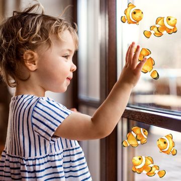 younikat Aufkleber Fensterbild I Fenster-Aufkleber statisch haftend I selbstklebend wiede, (Set)