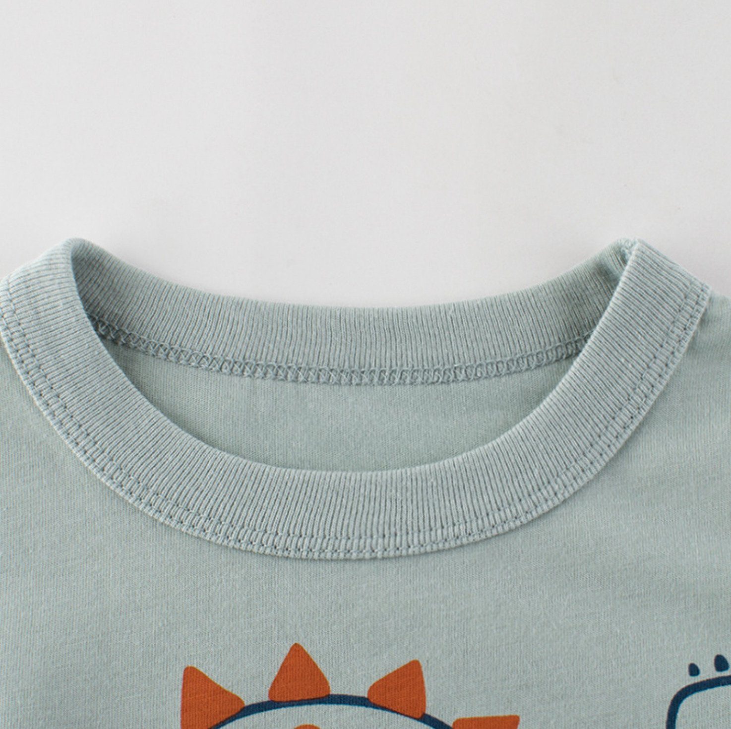 BiboBibo T-Shirt Dino-B9 (Kinder T-Shirt Baumwolle) Oberteil für Jungen Dino Tier Muster Tops Kinder Kleidung