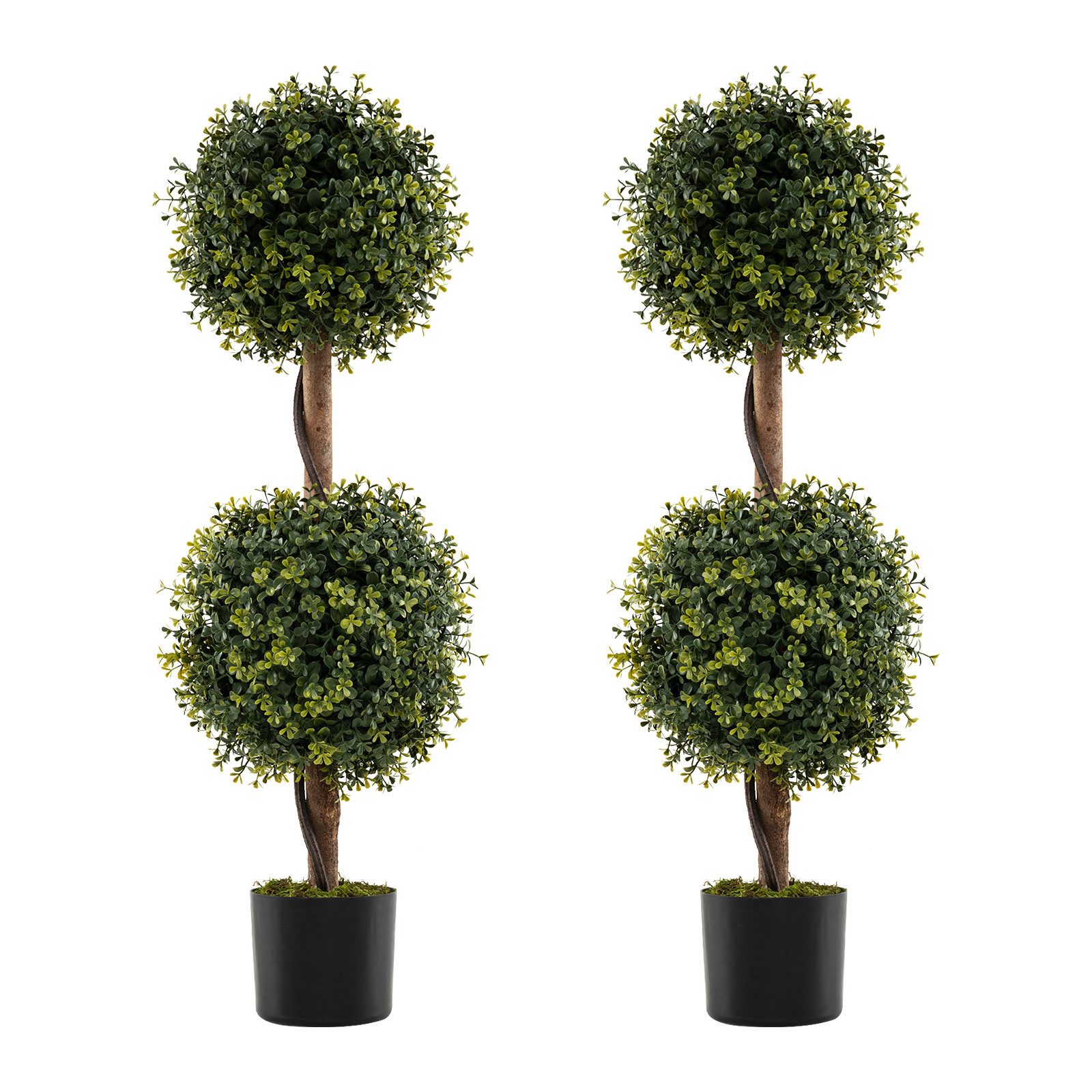 Kunstbaum Buchsbaumkugel Bäumen, COSTWAY, Höhe 90 günstig online kaufen