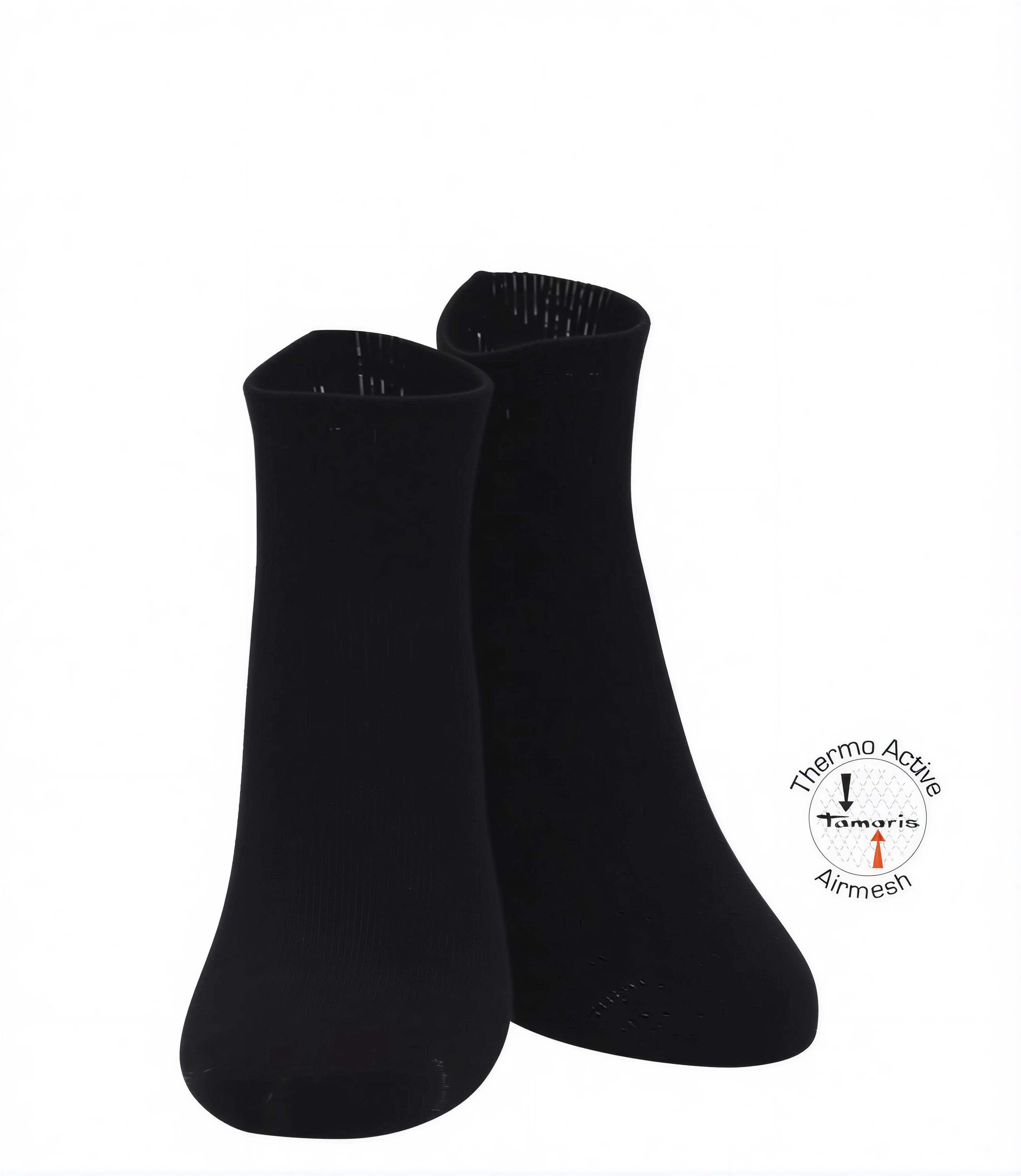 Tamaris Sneakersocken Damen Bambus mit Active Airmesh Sohle (Set, 2-Paar, 2 Paare) Thermo-Active Airmesh Sohle