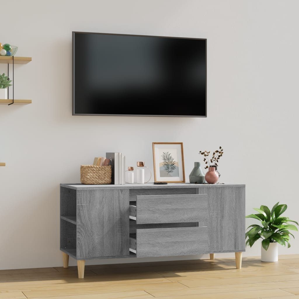 furnicato TV-Schrank Grau Sonoma 102x44,5x50 cm Holzwerkstoff
