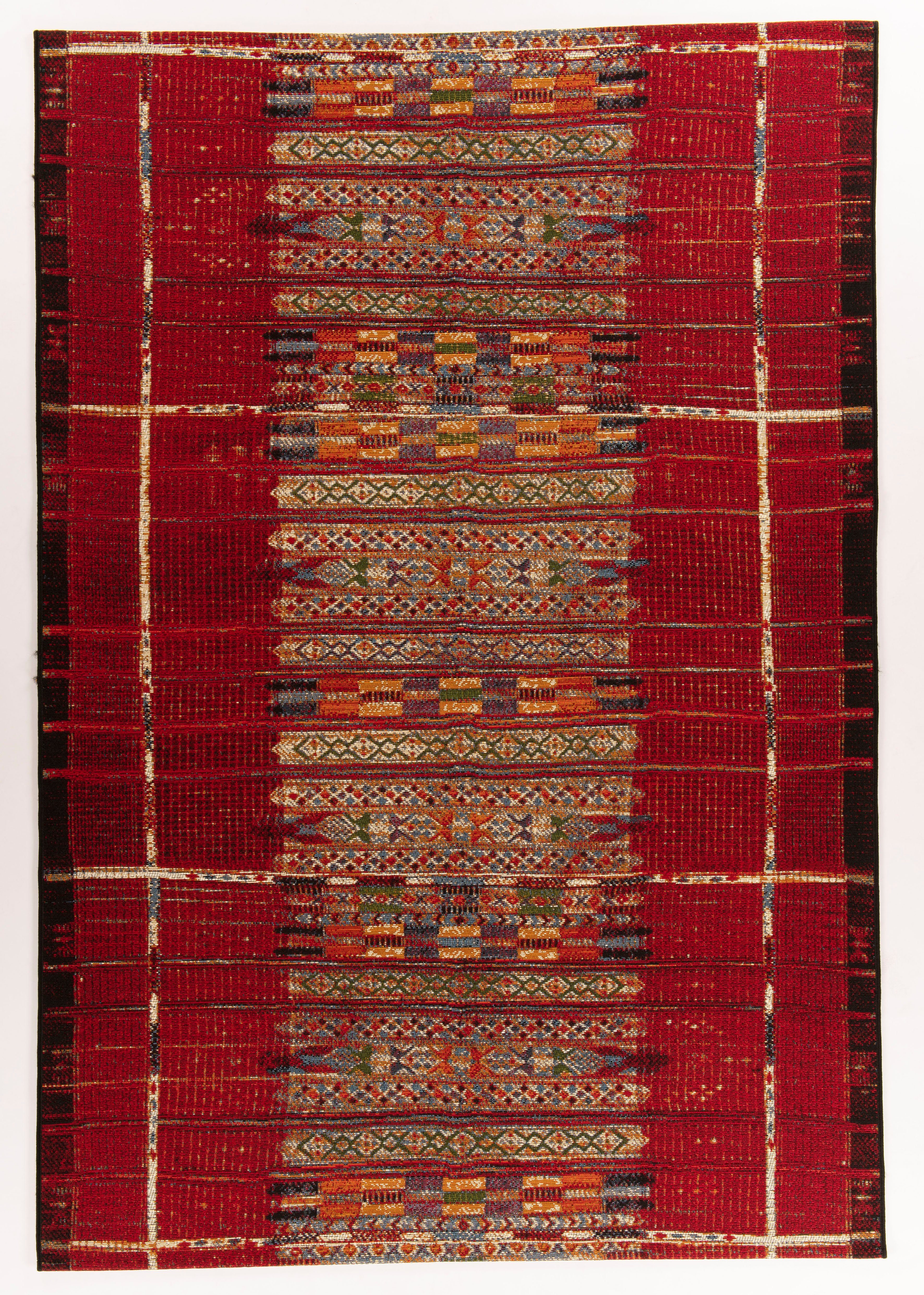 Teppich Outdoor-Africa Outdoor Style, In- 38, Flachgewebe, Gino Falcone, geeignet rechteckig, Höhe: und rot 5 mm, Ethno