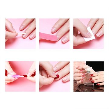 JOHNRAMBO Kunstfingernägel Hell-Pink Handgefertigte 10 künstlichen Nägel Nageldesign-Sets