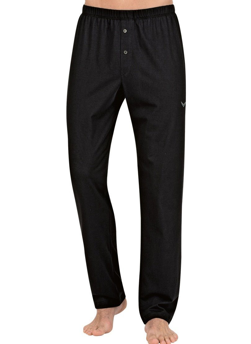 Trigema Schlafanzug TRIGEMA Schlafanzughose aus Bio-Baumwolle (kbA) schwarz-C2C | Pyjamas