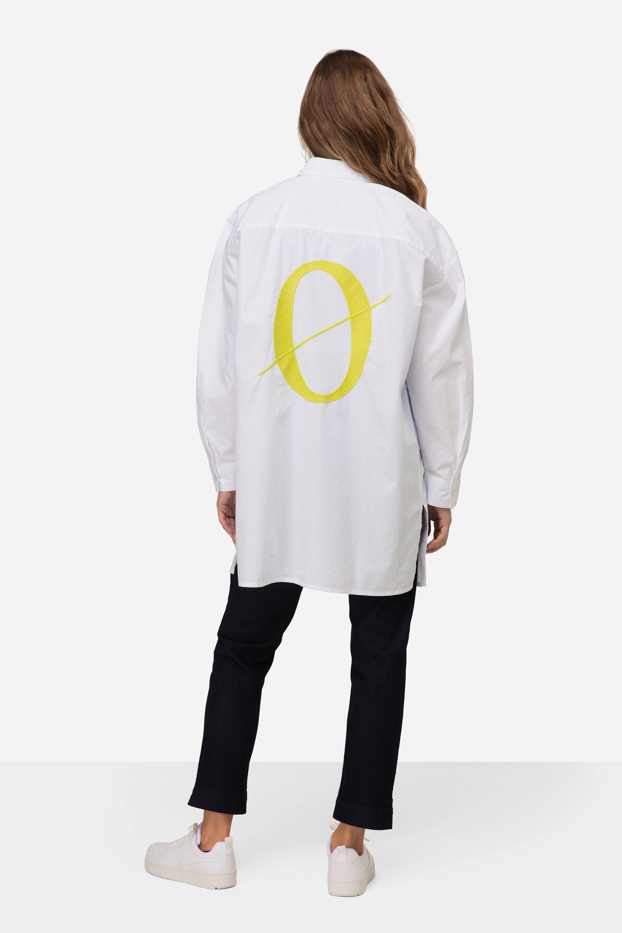 Laurasøn Longbluse Long Bluse Hemdkragen Langarm