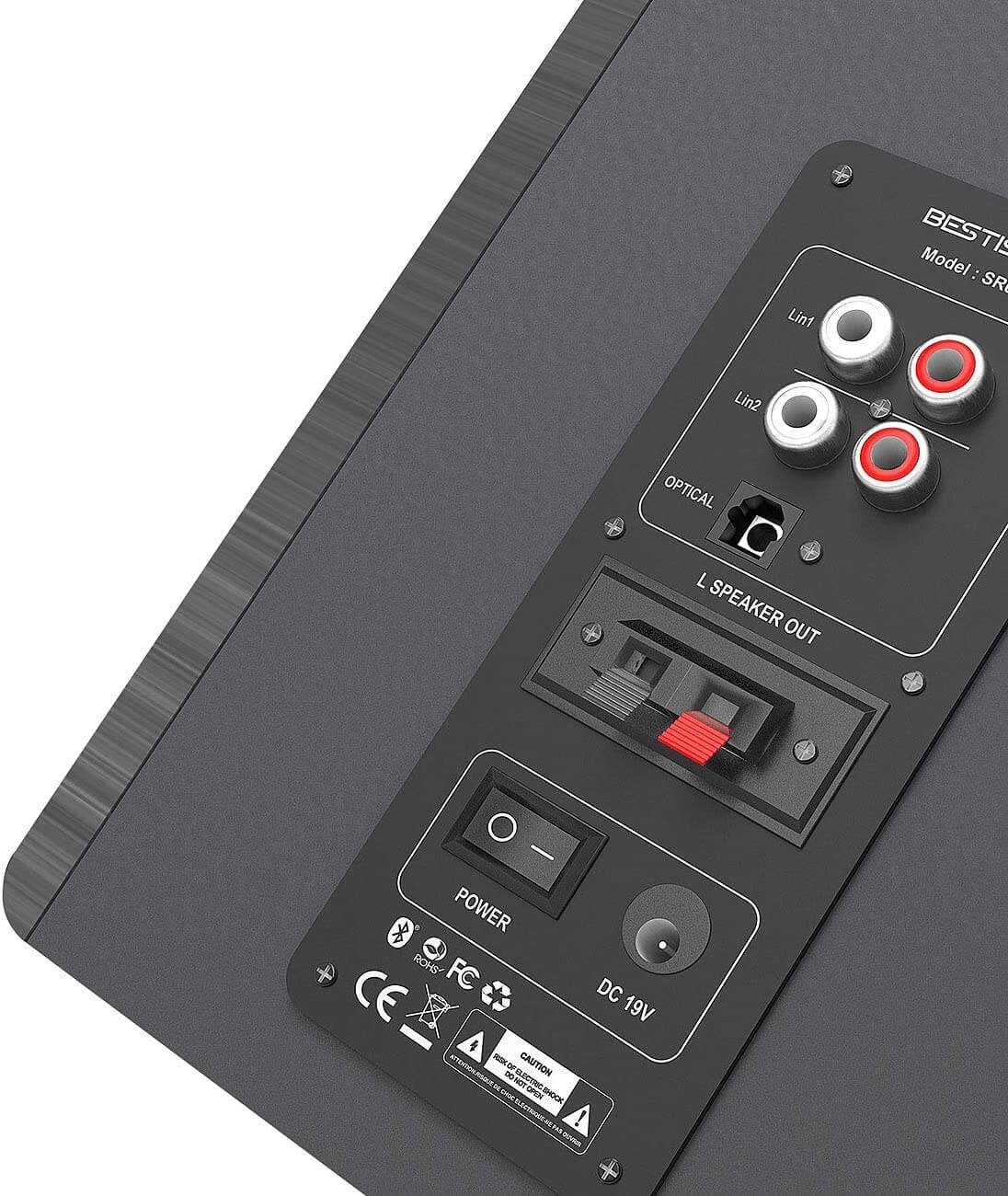 MSS-95.usb Regal-Lautsprecher Holz-Gehäuse W) Bluetooth auvisio Aktiv-Stereo-Regallautsprecher-Set (50