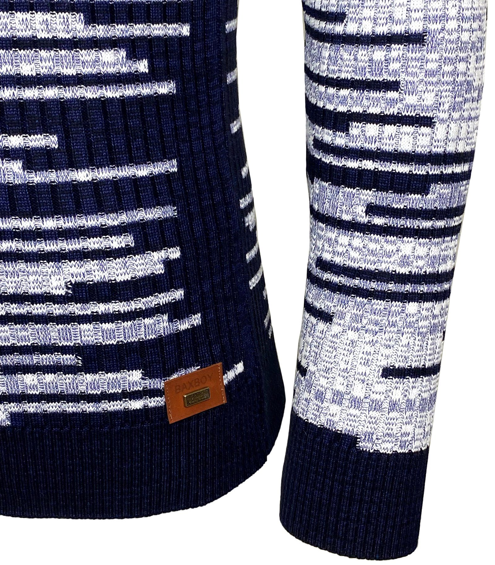 Baxboy Strickpullover BAXBOY Herren stylischer Rundhals Strick-Pullover B-52156