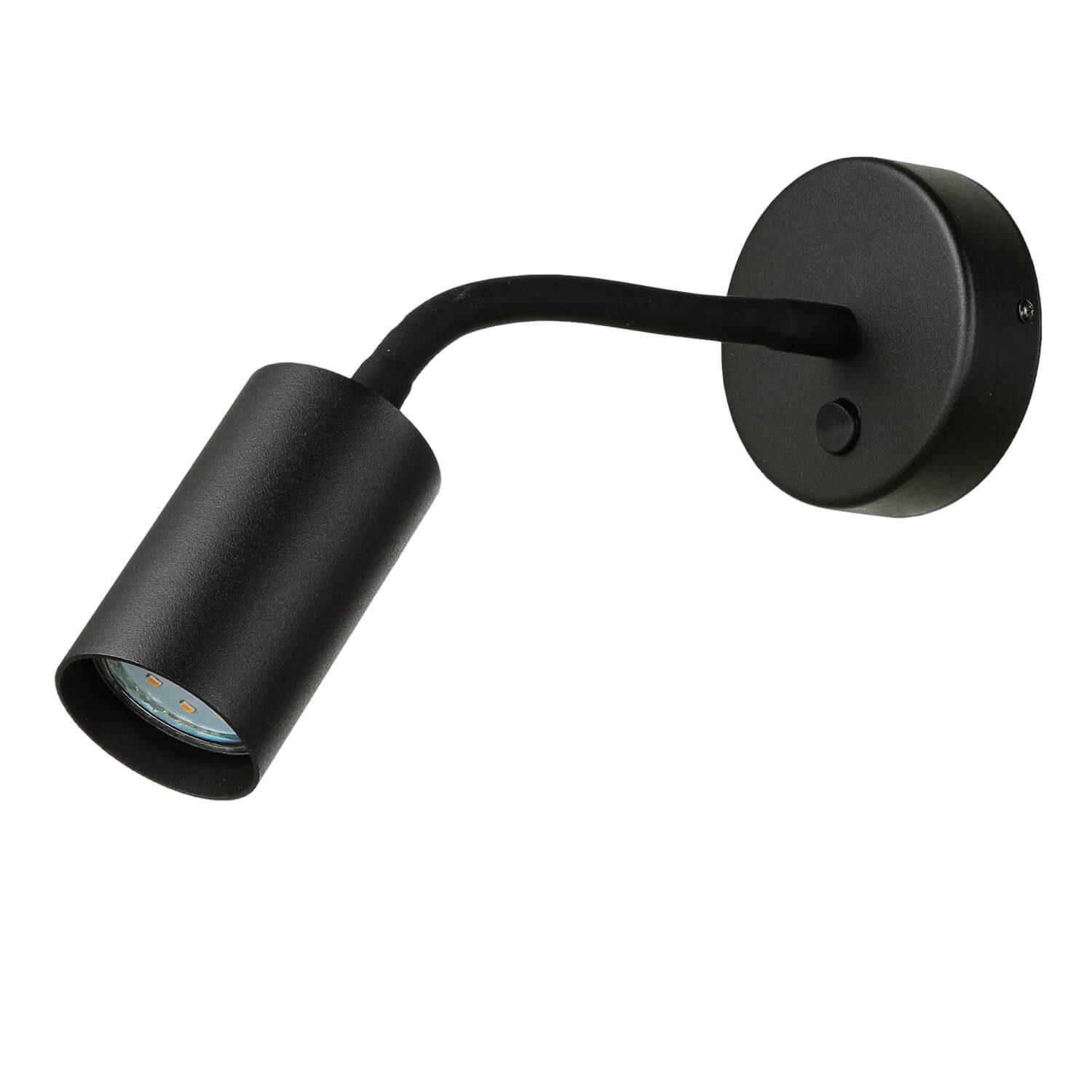 Licht-Erlebnisse Wandleuchte NARVIK FLEX, ohne Leuchtmittel, Wandlampe Schwarz mit Schalter flexibel Leselampe Bett Sofa Lampe