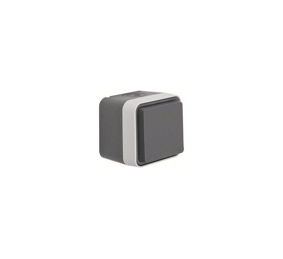 Berker Berker 47403515 Steckdose SCHUKO m.Klappdeckel Ap W.1 grau Mehrfachsteckdose