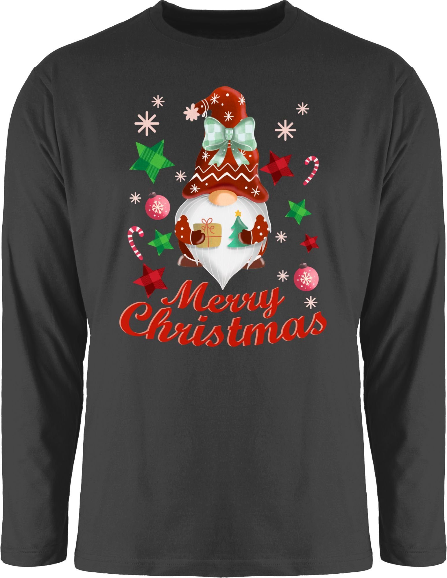 Shirtracer Rundhalsshirt Weihnachtlicher Wichtel I Weihnachtsmotiv I Merry Christmas Wichtelmot Weihachten Kleidung
