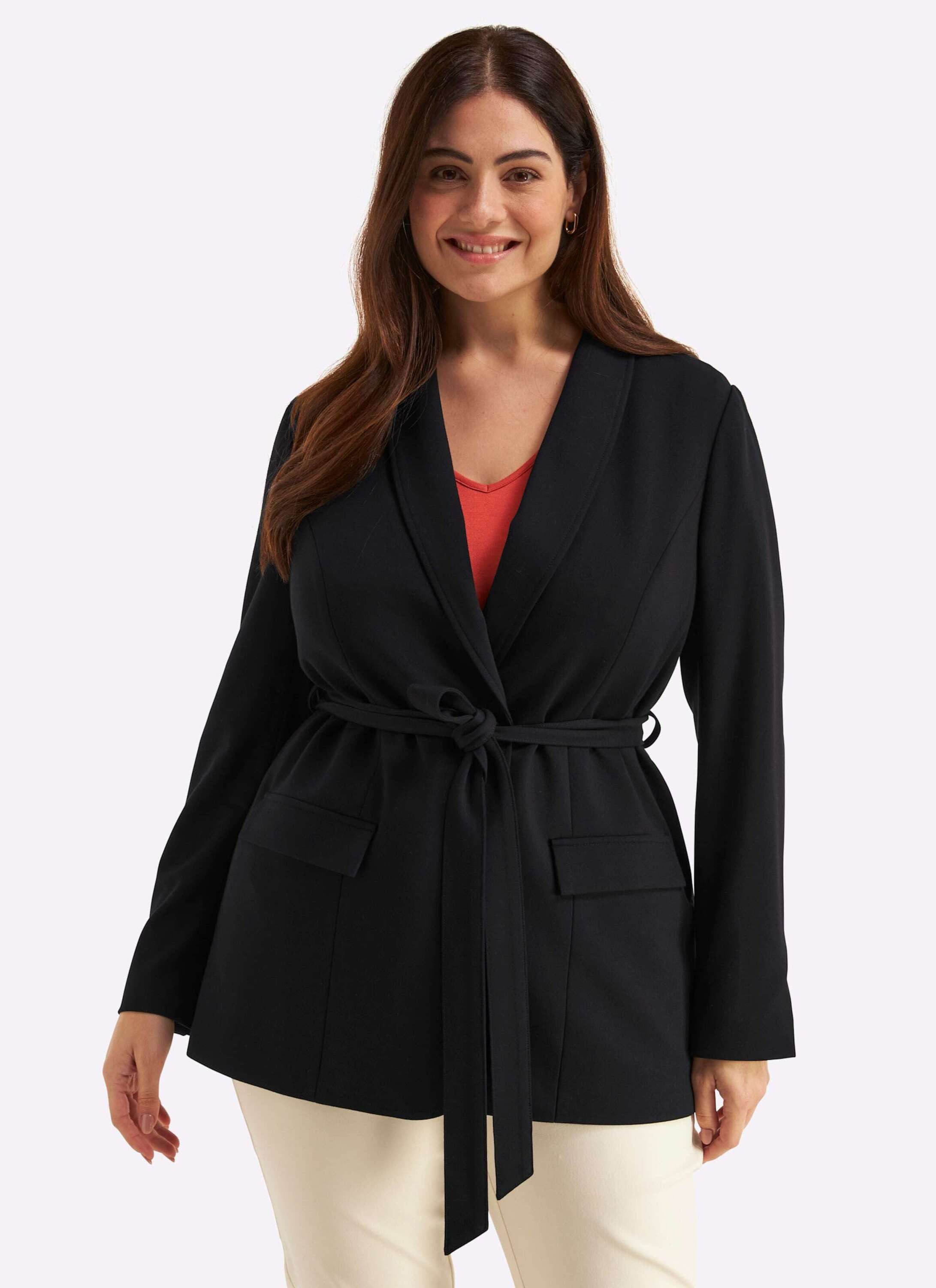 Sheego Blusenblazer Shirtblazer Langarm günstig online kaufen