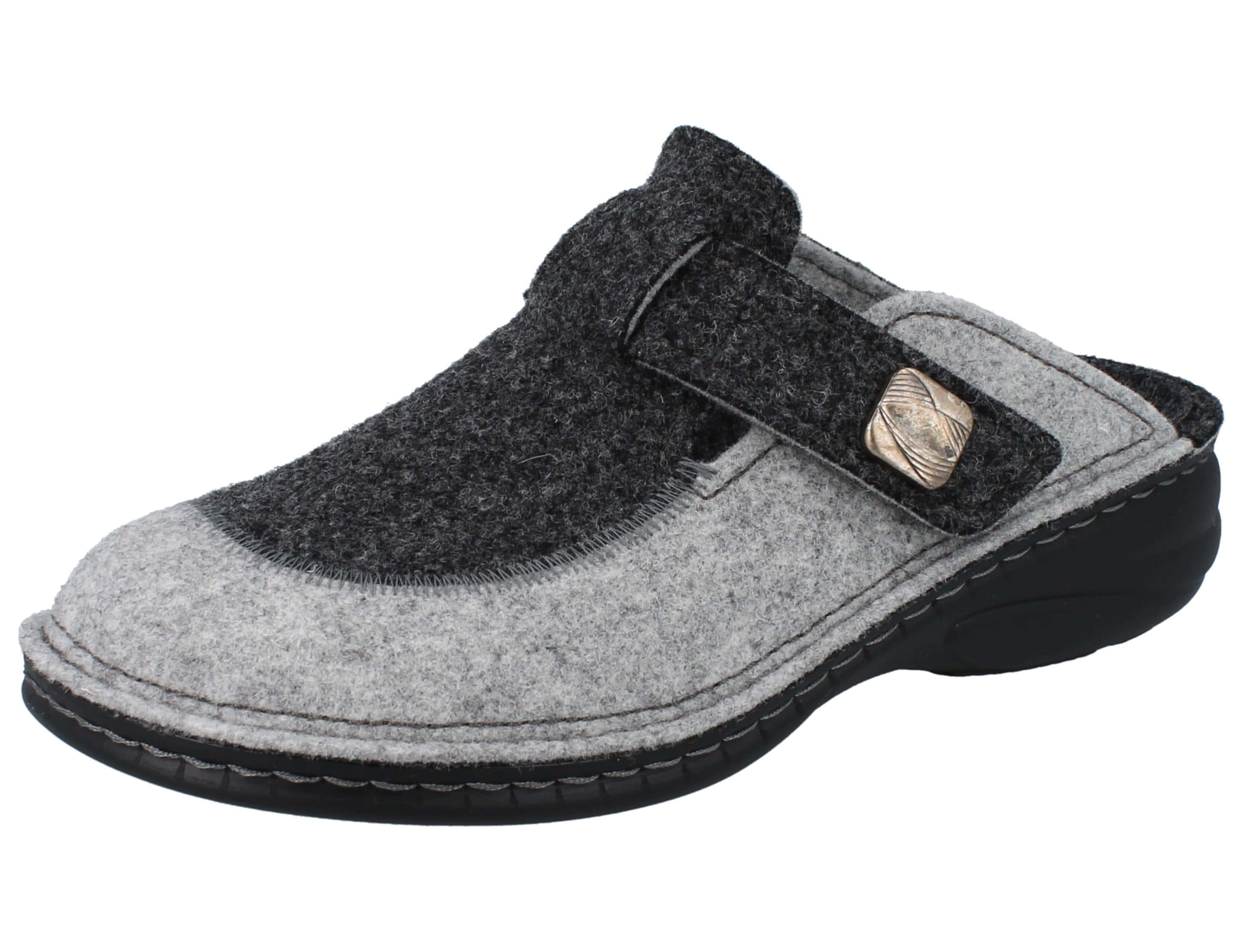 FINN COMFORT Antholz Damen Clog Hausschuhe grau Filz - Größe: 37 Pantolette