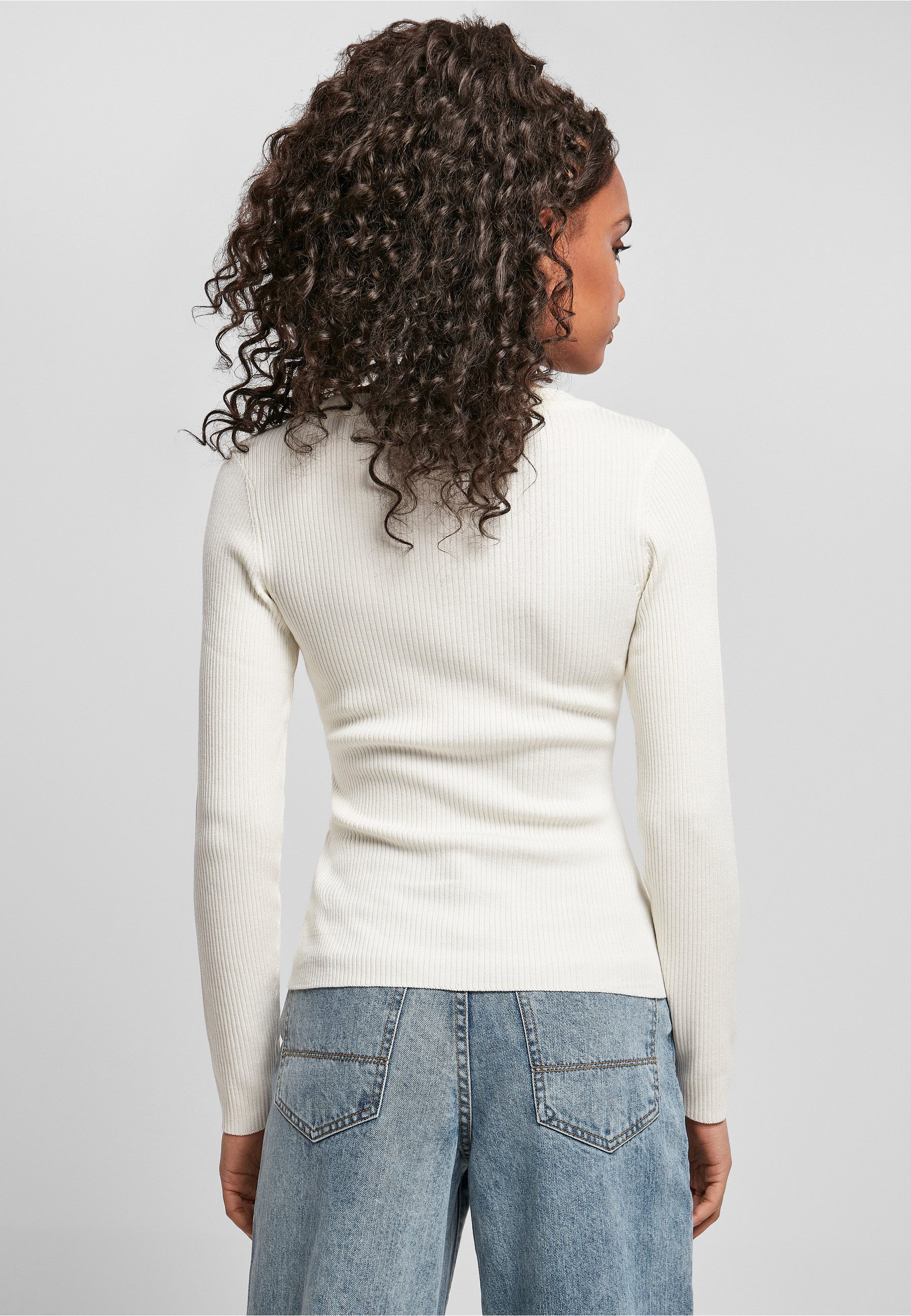 URBAN CLASSICS Sweatshirt Urban Classics Damen Ladies Wide Neckline Sweater (1-tlg)