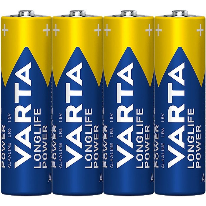 VARTA 4 4906 Longlife Power AA / Mignon Alkaline in 4er Folie Batterie