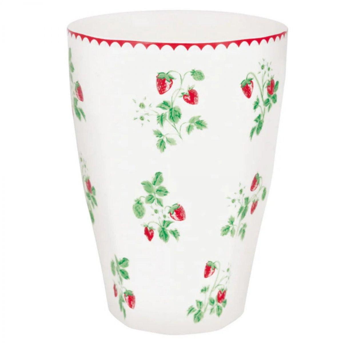 Tasse French Latte Becher Berry White