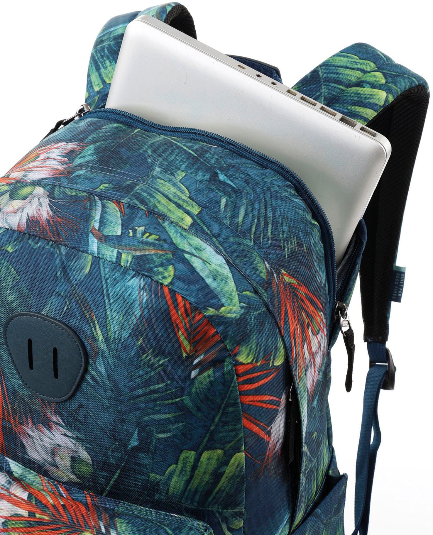 Daypack, Freizeitrucksack Tropical im Plus, Alltagsrucksack, Streetpack NITRO Urban Retro-Look, Schulrucksack